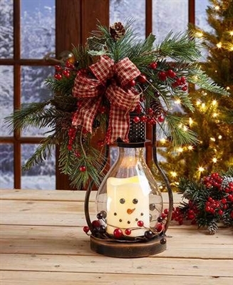 Rustikální vánoční dekorace z lucerny