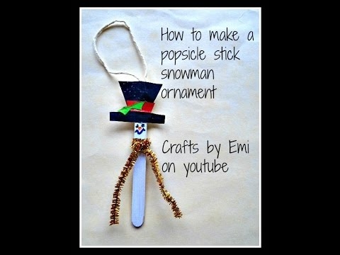 Sød DIY Popsicle Stick Snowman Craft - Video