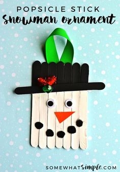 Cute DIY Popsicle Stick Snowman Craft - Βίντεο