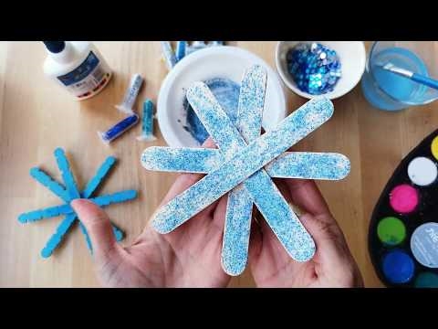 מלאכת יד שלג מקל ארטיק DIY חמוד - וידאו