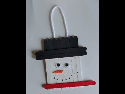 Ljubka DIY Popsicle Stick Snowman Craft - Video