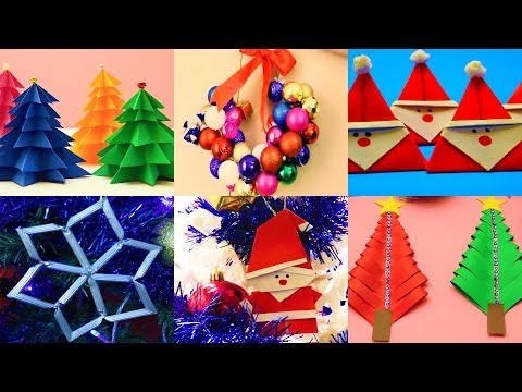 Festiv de fâșie de hârtie Mini decor de pom de Crăciun - Cu video