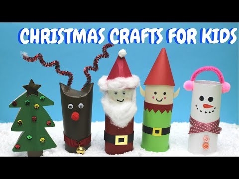Klasyczny papier toaletowy w rolce Santa, Snowman i Elf Kids Craft