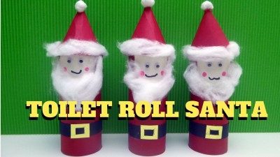 กระดาษชำระคลาสสิกม้วนซานตามนุษย์หิมะและเอลฟ์ Kids Craft