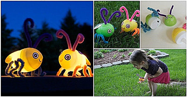 Meșteșugul copiilor: transformă acele ouă de plastic goale în licurici aprinși în cel mai scurt timp