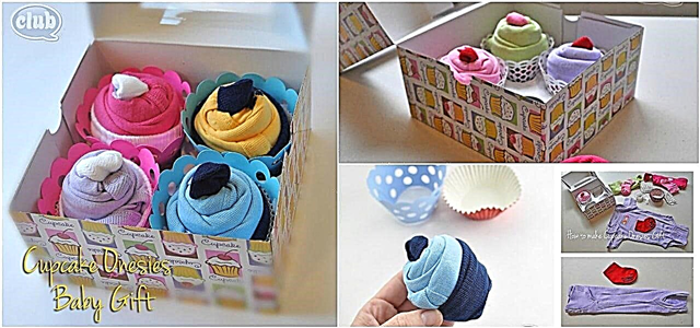 Žavinga „pasidaryk pats“ kūdikių dovanų idėja: kaip sukonfigūruoti tokius kaip cupcakes