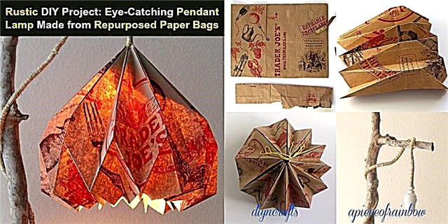Rustiek doe-het-zelf-project: opvallende hanglamp gemaakt van hergebruikte papieren zakken