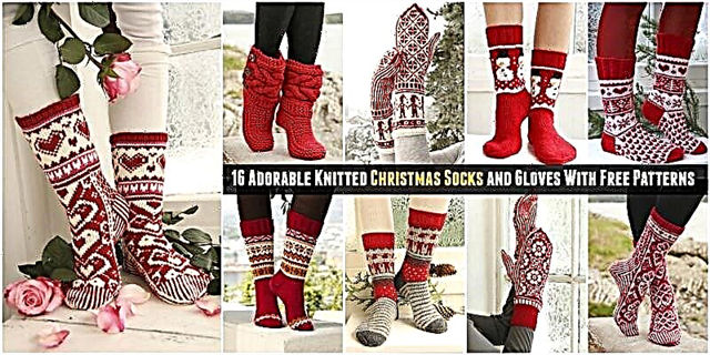 16 čudovitih pletenih božičnih nogavic in rokavic z brezplačnimi vzorci