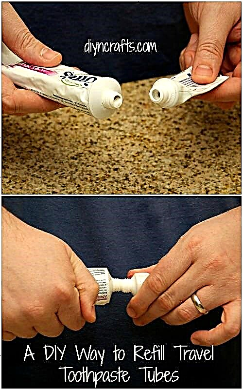 طريقة DIY لإعادة تعبئة أنابيب معجون الأسنان للسفر