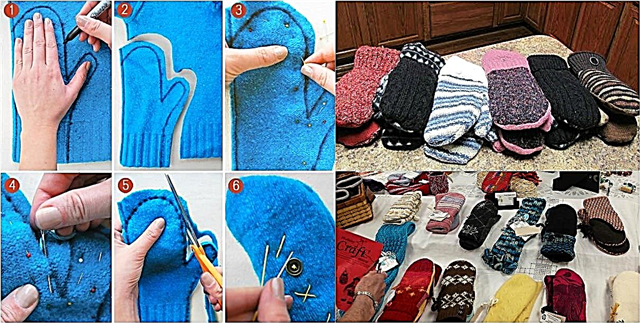Hiter in enostaven način za pretvorbo starih puloverjev v tople, prijetne rokavice