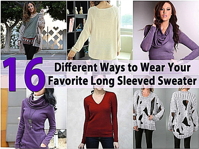 16 วิธีต่างๆในการสวมเสื้อสเวตเตอร์แขนยาวตัวโปรดของคุณ