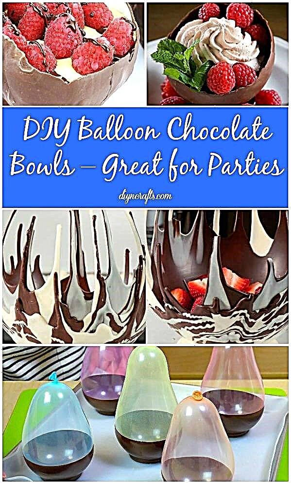 Ciotole di cioccolato con palloncini fai da te - Ottimo per le feste