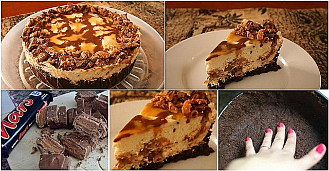 Cheesecake de barra Mars sin hornear fácil y delicioso