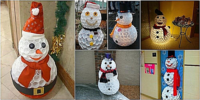 Kreativt vinterhantverk: DIY snögubbe gjord av plastkoppar