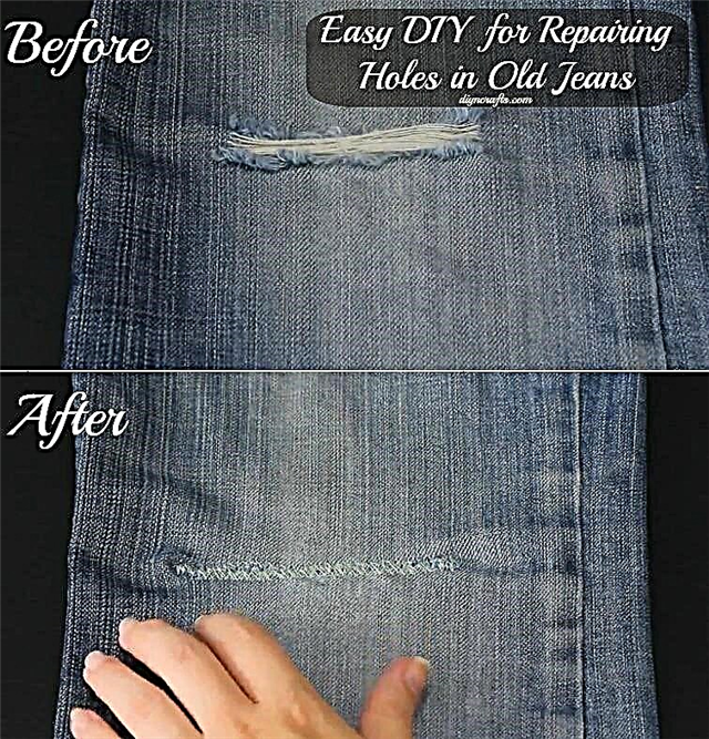 Vienkāršs DIY, lai labotu vecos džinsus