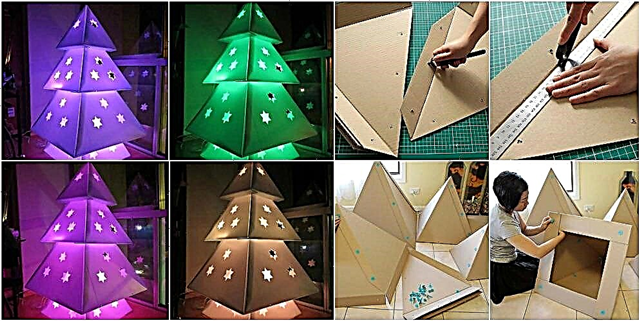 Progetto di Natale brillante: albero di Natale in cartone fai da te