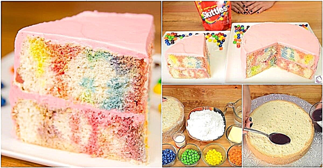 เรียนรู้วิธีทำเค้กบัตเตอร์ครีมด้วยน้ำเชื่อม Skittle แสนอร่อยและมีสีสัน