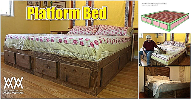 Kako izraditi king size krevet s dodatnim odlagalištem ispod: Besplatni planovi!