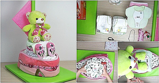 Cómo hacer un adorable bote de pastel de pañales - Idea de regalo para baby shower