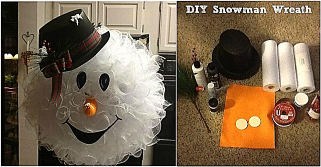 Сделайте свою входную дверь веселой и праздничной с помощью этого простого венок из снеговика своими руками