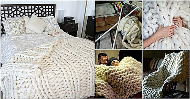 Veja como ela tricotou este cobertor gigante aconchegante com tubos de PVC