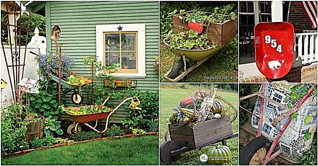 18 فكرة رائعة لإعادة استخدام عربة اليد للحصول على ديكور رائع للمنزل والحديقة