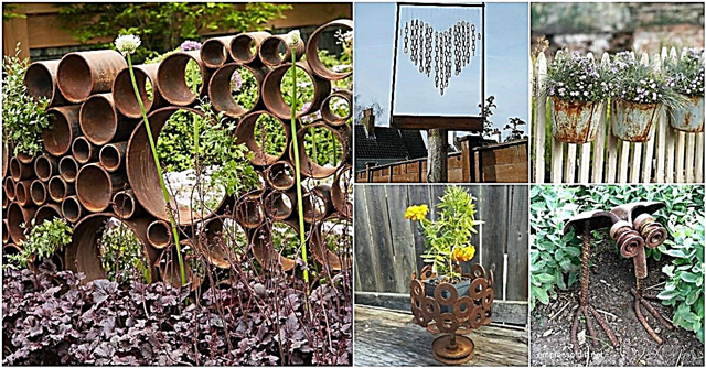 11 ideias de DIY de metal enferrujado rústico para seu gramado e jardim