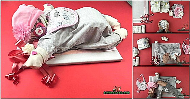 Como fazer um lindo “bebê dormindo” com fraldas - ideia para um presente de chá de bebê