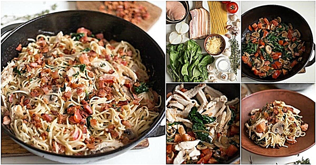 Osvěžte starý recept tímto kuřecím masem, slaninou a špenátovými špagety