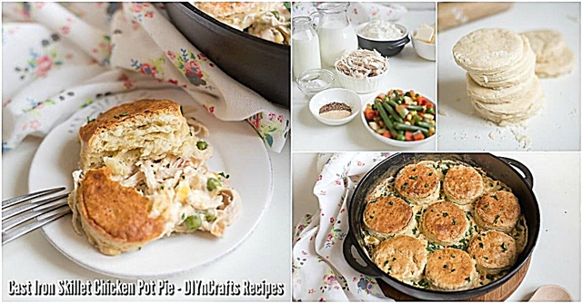Enkel og deilig - Støpejern skillet Chicken Pot Pie er en familie middag favoritt