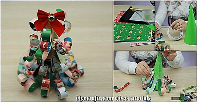 Comment faire un sapin de Noël miniature à partir de bandes de papier cartonné