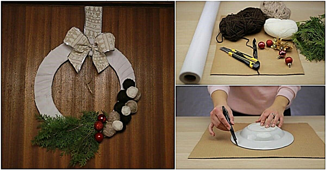 段ボールと糸から素朴なクリスマスリースを作る方法