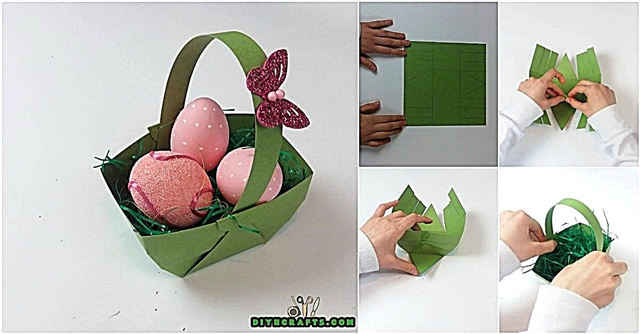 Štai kaip padaryti gražų Velykų krepšelį ... Iš popieriaus!