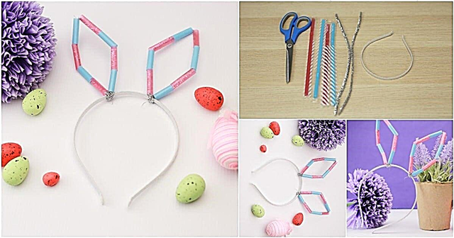 Как да направите сладки зайчишки ушички от цветни сламки