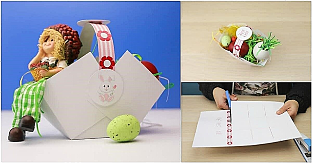DIY papir påskekurv med gratis udskrivningsbar skabelon