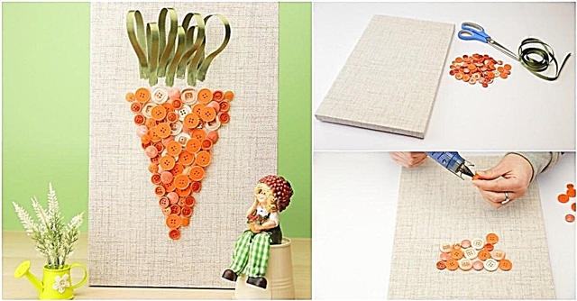 Cara Membuat Wall Art Carrot Paskah Ini Daripada Butang