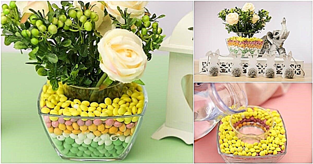 Wie man eine bunte Süßigkeiten-Vasen-Dekoration für Ostern macht