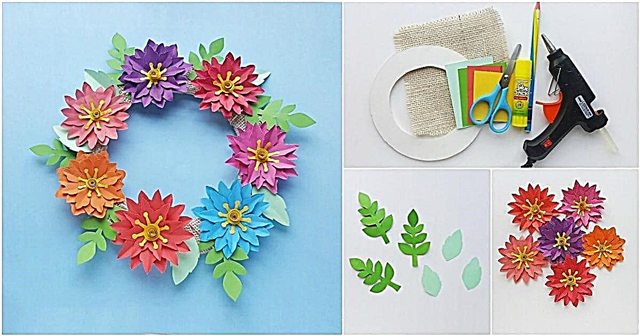 Лаган цветни венац од папира са бесплатним предлошком за штампу