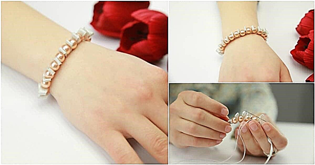 Come realizzare un braccialetto di perle e nastri