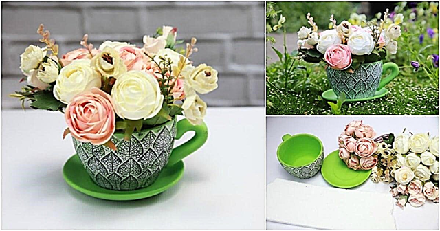 كيفية صنع ديكور زهور DIY مع فنجان شاي