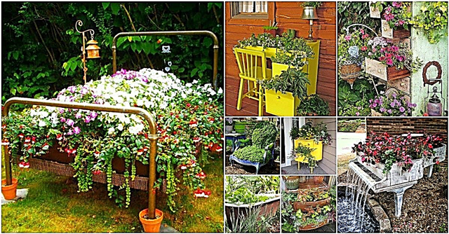 20 puikiai kūrybingų būdų įtraukti senus baldus į savo sodo dizainą