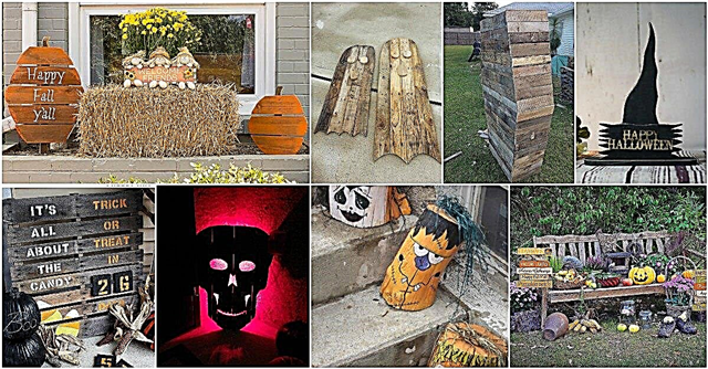 25 fantastiska återvunna Halloween-dekorationer i trä för ditt hem och din trädgård