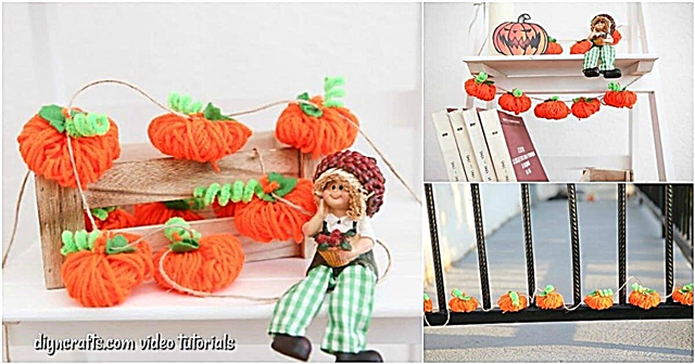 DIY Fall Decor Yarn Pumpkin Garland {Video}