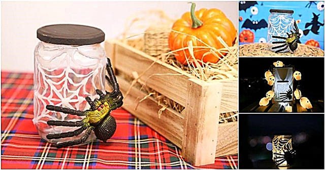 DIY Halloween Spider Web Jar Dekoration