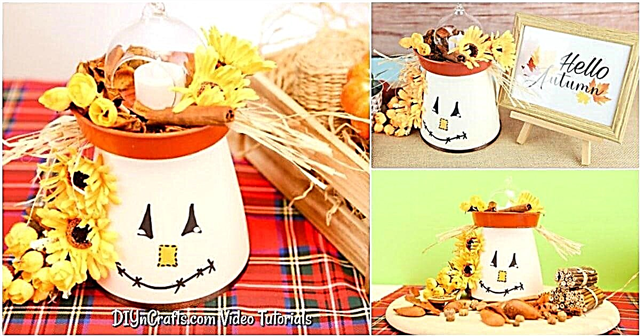 Διακοσμητικό DIY Scarecrow Clay Pot Lantern