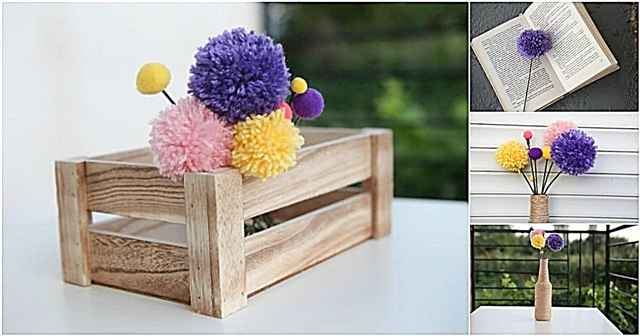 DIY kytica kvetov Pom Pom