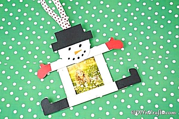 Yndig Snowman Craft Stick Photo Ornament