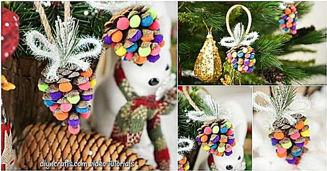 Adornos navideños coloridos de piña