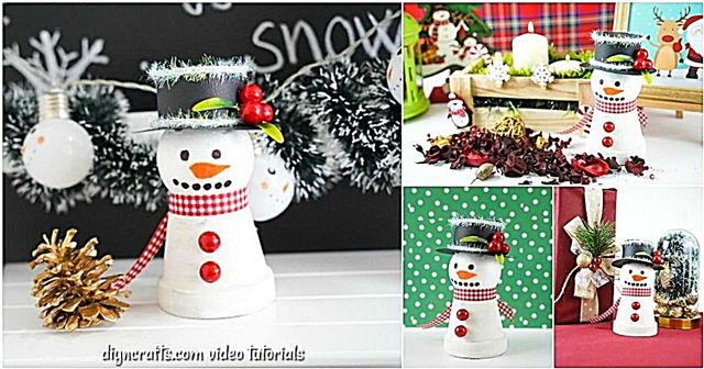 Fácil decoración navideña de muñeco de nieve con maceta de barro de Navidad