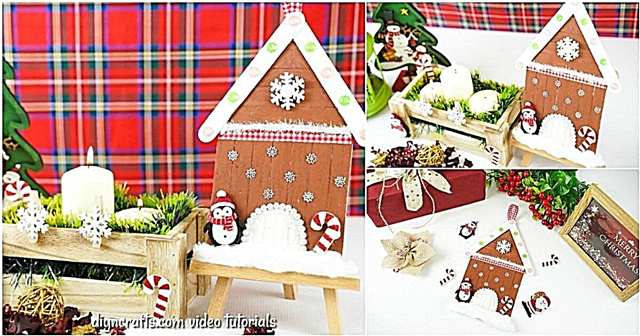 Charming Craft Stick Gingerbread House Ornament
